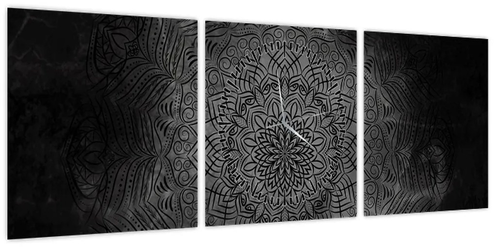 Obraz  - Mistyczna mandala (z zegarem) (90x30 cm)