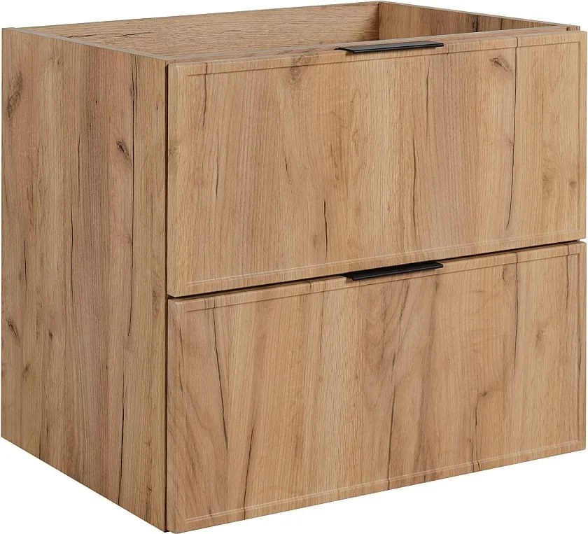 Szafka łazienkowa, Craft Dąb, uchwyt czarny, 46 x 60 x 57 cm