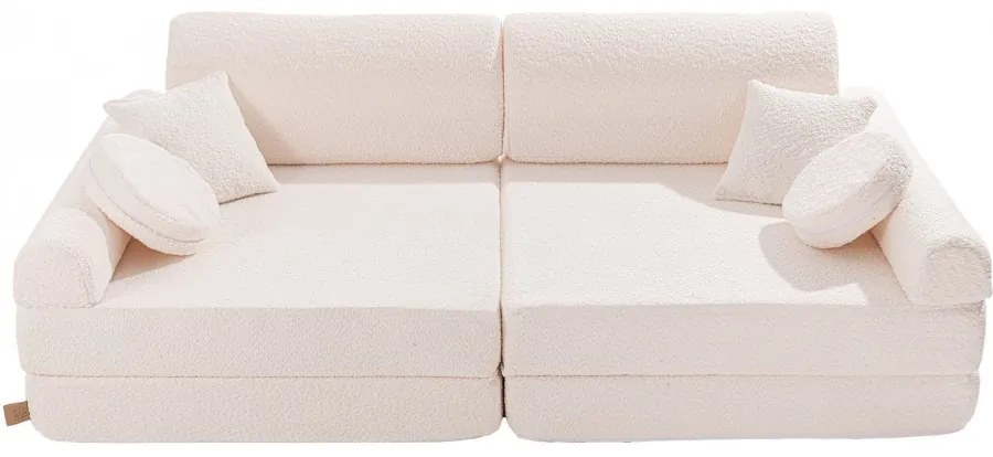 Boucle sofa dziecięca, biała - meowbaby®