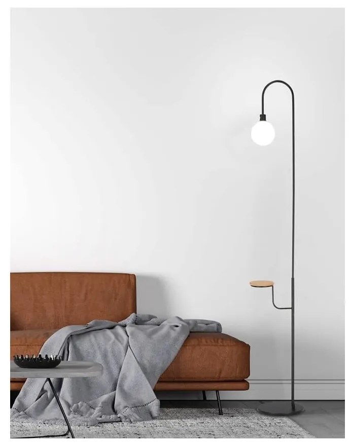 Czarna lampa stojąca (wysokość 173 cm) Vanity – Candellux Lighting
