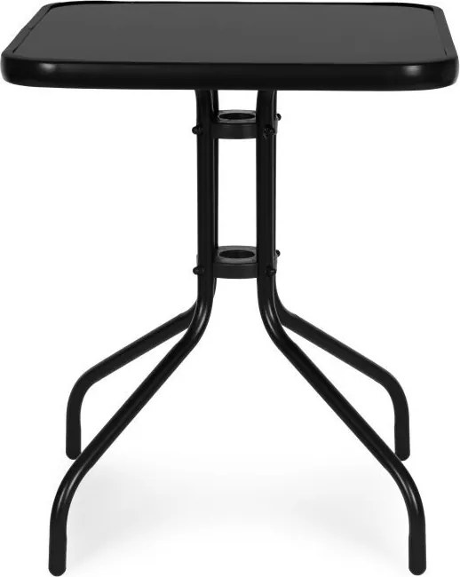 Stolik ogrodowy, balkonowy 60x60 cm Torello 073-1, czarny, kwadratowy
