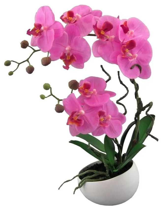 Sztuczna Orchidea w doniczce różowy, 42 cm