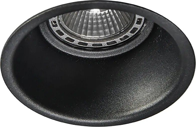 Zestaw 12 nowoczesnych reflektorów wpuszczanych czarnych - Dept