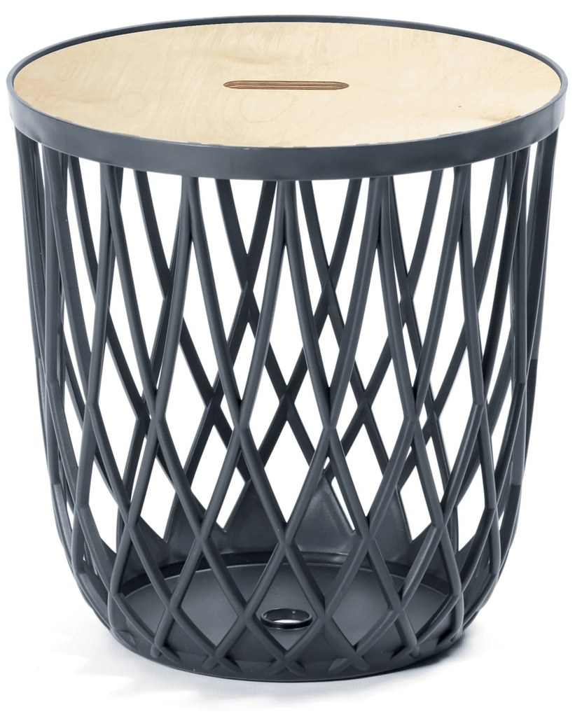 Stolik z miejscem do przechowywania Uniqubo 35 l okrągły PROSPERPLAST