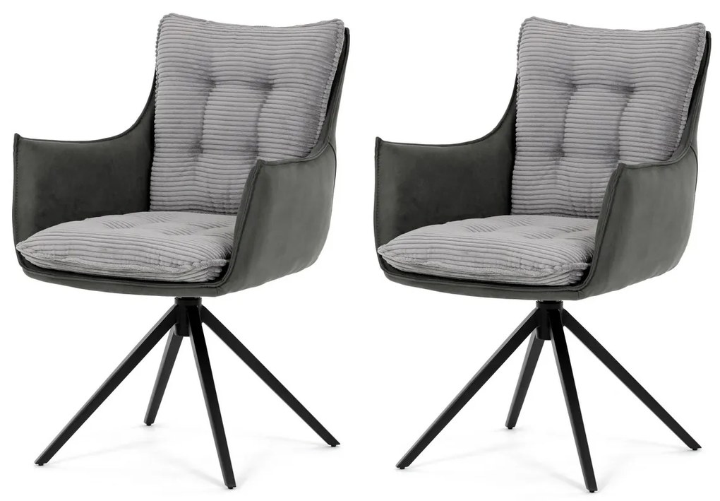 Zestaw krzeseł obiadowych z mechanizmem powrotnymDCH-D1345 GREY2, 2 szt.