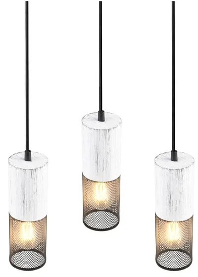 Czarno-biała lampa wisząca ø 28 cm Tosh – Trio