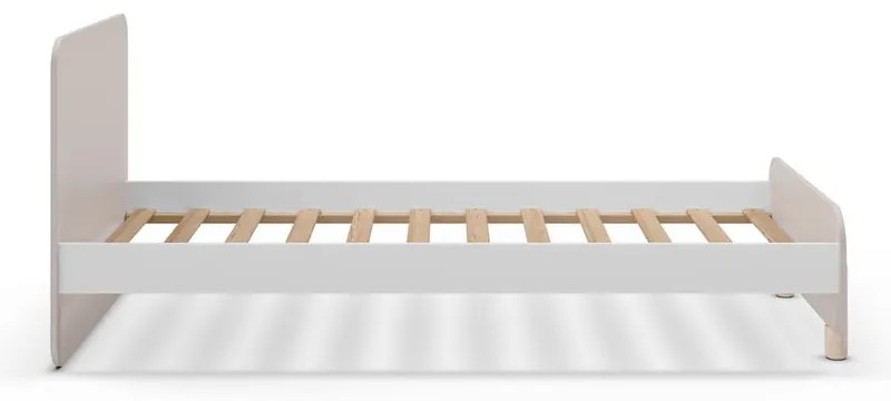 Kremowe łóżko dziecięce z litego drewna sosnowego 90x190 cm Nora – Marckeric