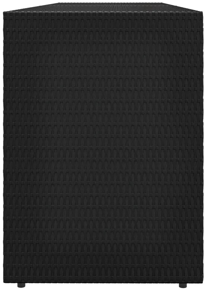 Czarna duża szafka balkonowa gospodarcza K8-W92