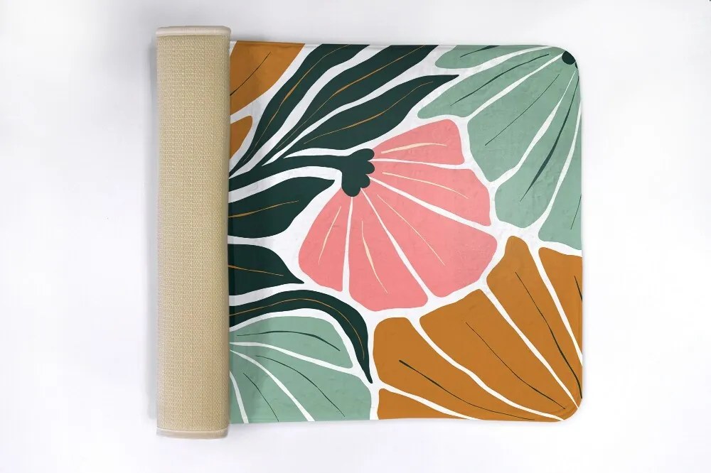 Dywanik łazienkowy Dywanik łazienkowy Kwiaty Geometryczny