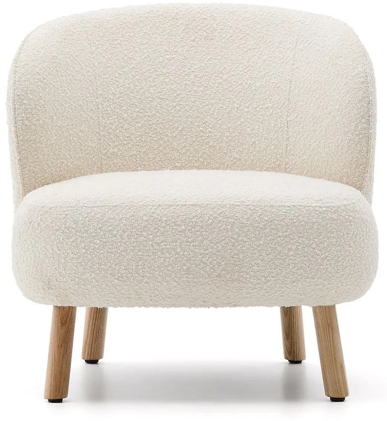 Kremowy fotel z materiału bouclé Ulit – Kave Home