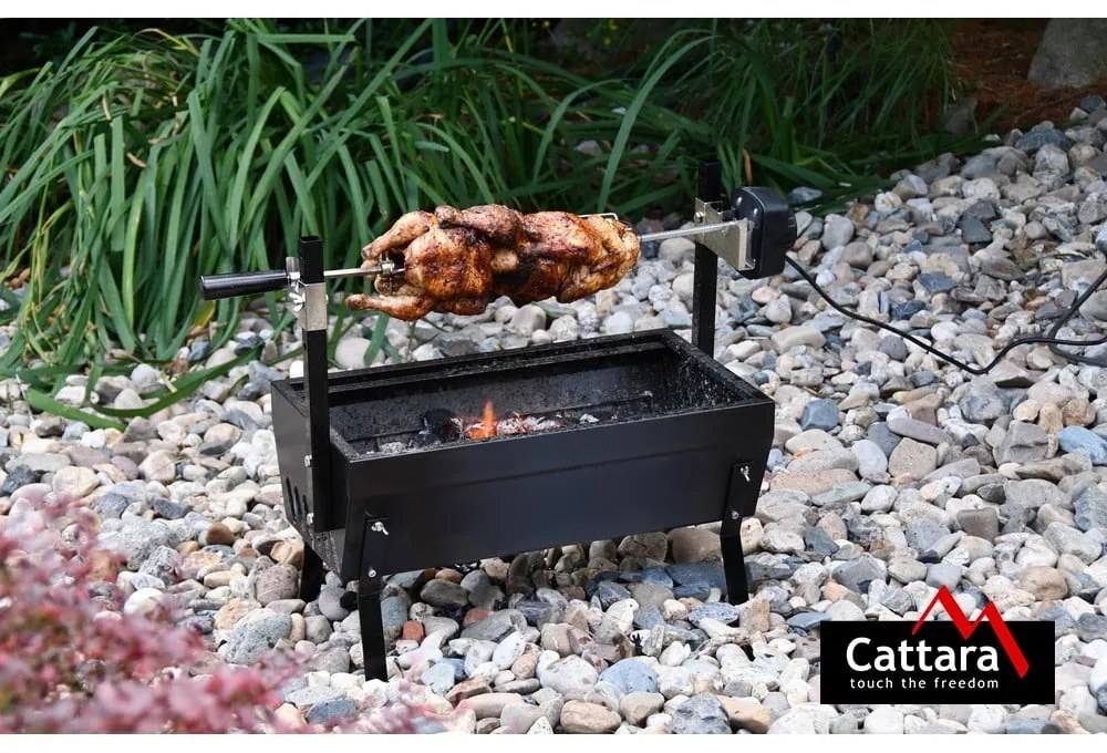 Grill z rożnem Cattara Barbecue, dł. 60 cm