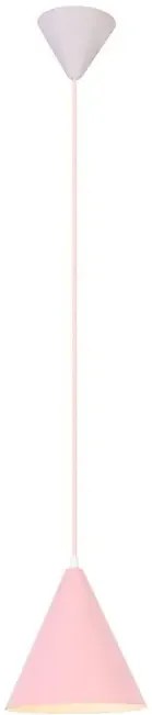 Różowa lampa wisząca metalowy stożek - V014 K5-S83