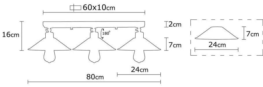 Czarna lampa sufitowa z metalowym kloszem ø 24 cm Berceste – Opviq lights