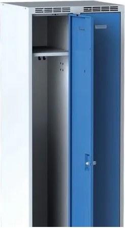 Metalowa szafka ubraniowa S7, 2-drzwiowa, 1800 x 600 x 500 mm, demontaż, zamek obrotowy, drzwi ciemnoszare