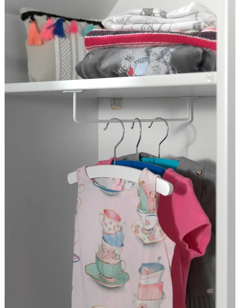 Biało-jasnoszara szafa dziecięca otwarta 173x171,5 cm CASAMI – Vipack