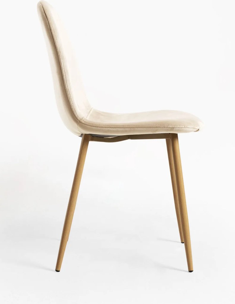 Zestaw 4 Krzese Teok Aksamitne