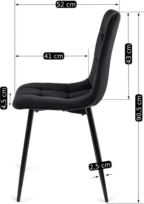 Zestaw Stół Okrągły Rozkładany HARRY 102-142 cm Dąb Craft/Czarny i 4 Krzesła PERU Czarne