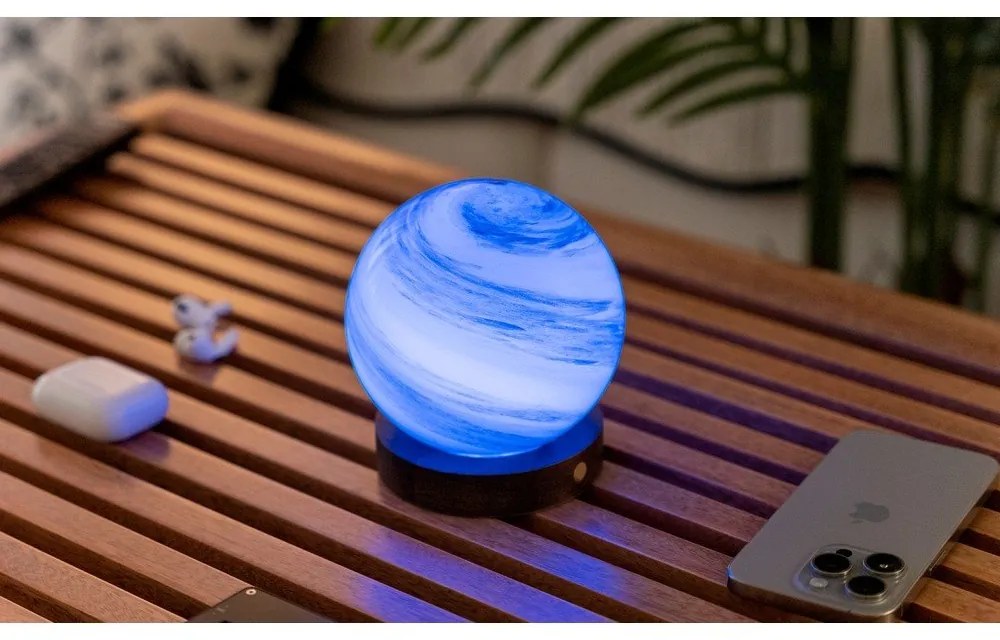 Brązowa/w ciemnym naturalnym kolorze dekoracja świetlna na USB ø 8 cm Polar Cloud – Gingko