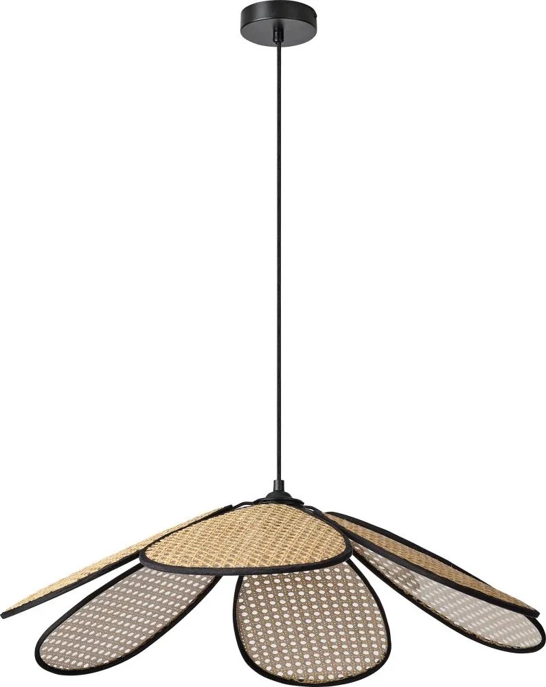 Osram - Lampa wisząca na lince DECOR RATTAN 1xE27/15W/230V Ø 69 cm beżowy/czarny