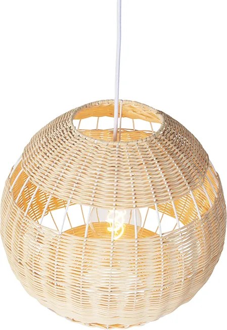 Lampa wisząca rustykalna z rattanu - Rattan