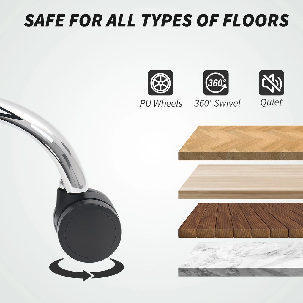 HOMCOM Fotel biurowy, wytrzymały do 150 kg, duży i wysoki, z ekoskóry PU, z miękką sprężynową poduszką, antracytowy | Aosom PL