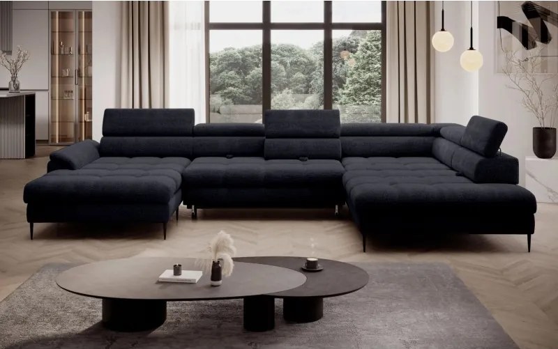 Narożnik EMPOLI XL w układzie U z funkcją spania WERSAL