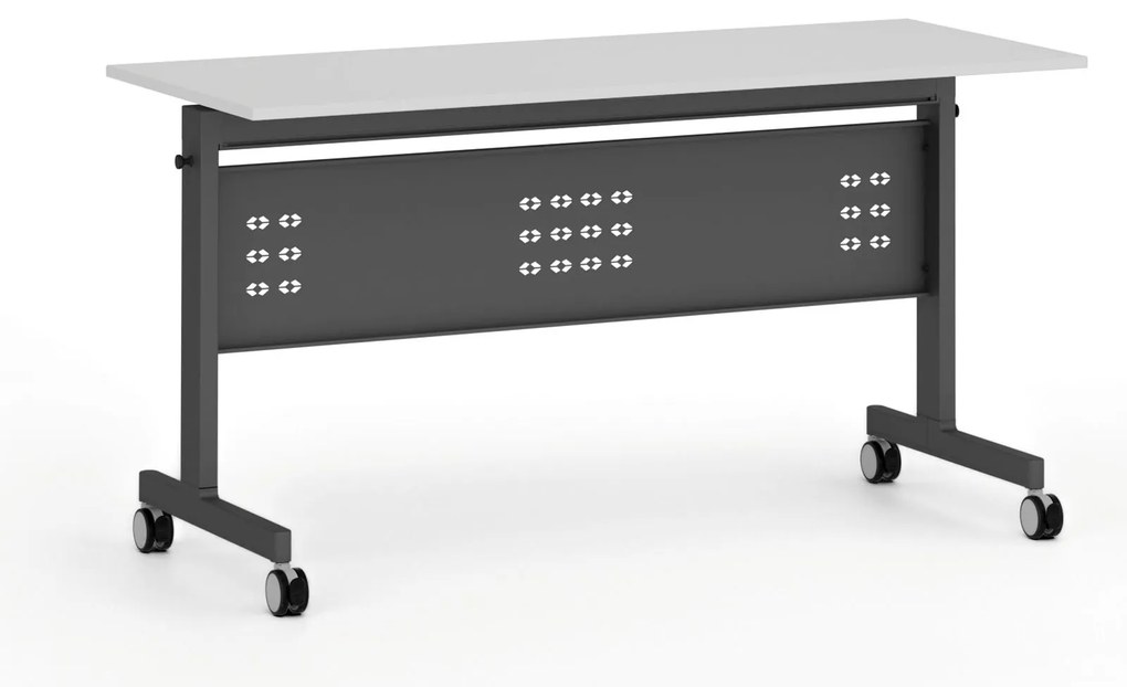 Mobilny stół PRIMO MOBI, 140x60 cm, czarna podstawa
