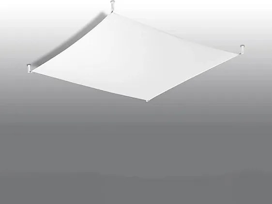 Plafon LUNA 4 tkaninowy biały