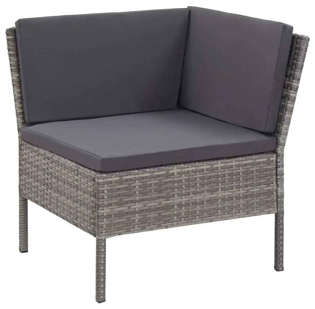 Zestaw szarych mebli ogrodowych B1-W91