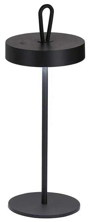 Czarna lampa stołowa LED (wysokość 47 cm) Dord – Fischer &amp; Honsel