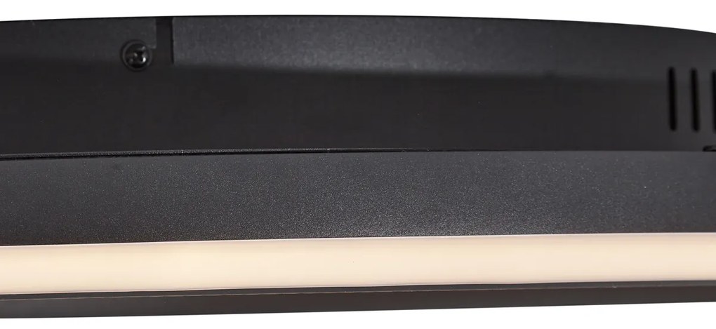 Designerska lampa sufitowa czarna z filcem, w zestawie LED z 3-stopniowym ściemnianiem - Xavi FeltDesignerski Oswietlenie wewnetrzne