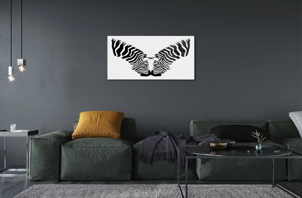 Obraz akrylowy Odbicie lustrzane zebra