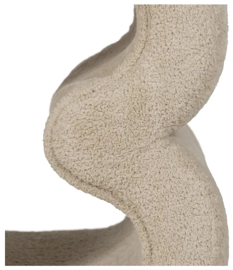 Beżowy puf z materiału bouclé – Ixia