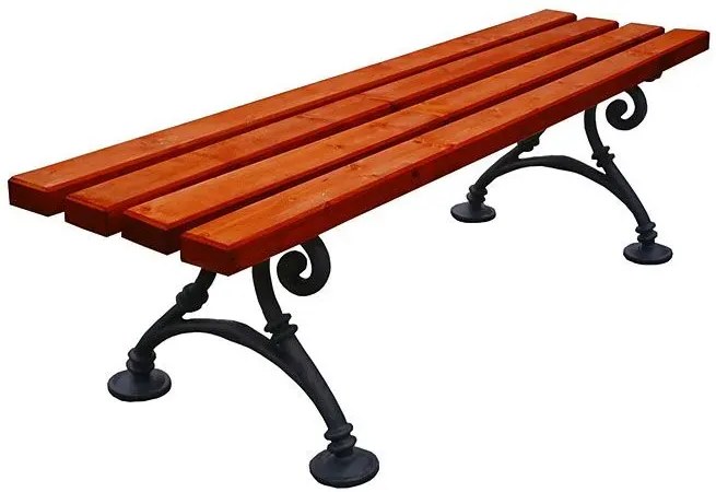 Ławka parkowa Bicaro 3X bez oparcia 150cm - 7 kolorów