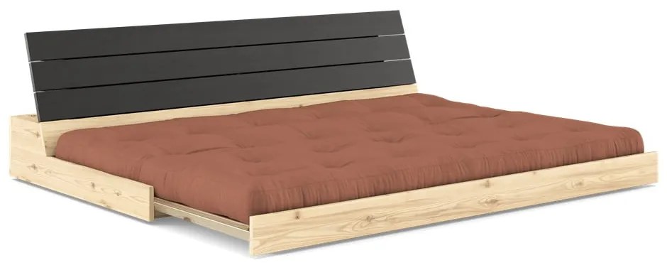 Ceglasta rozkładana sofa 196 cm Base – Karup Design