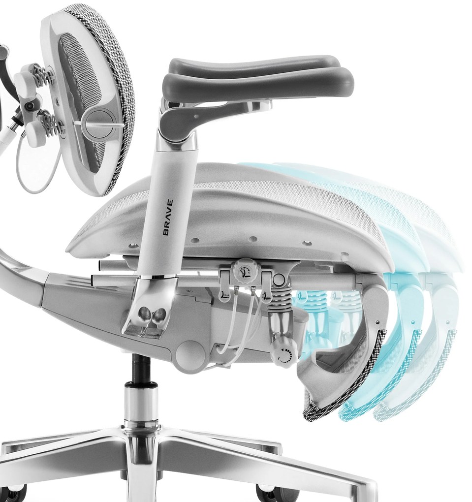 Fotel ergonomiczny szary V-Kinetic