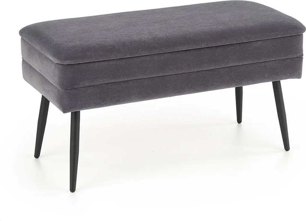 Ławka VELVA VELVET ciemnozielona z pojemnikiem