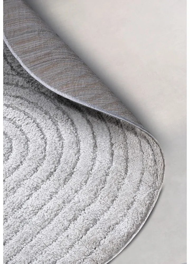 Jasnoszary okrągły dywan ø 160 cm Panglao New York Light Grey – Elle Decoration