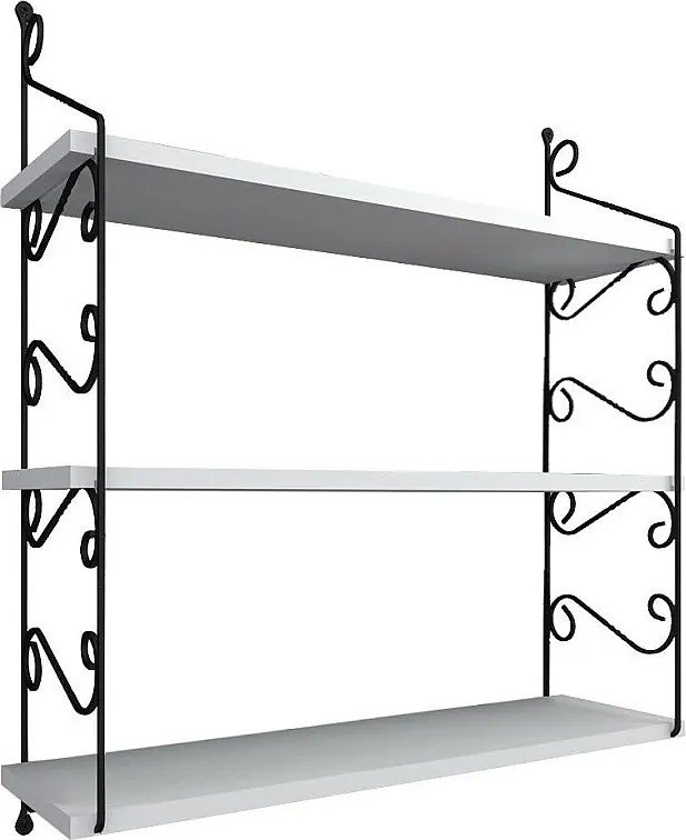 Półka ścienna – 72 cm x 81 cm x 20 cm – biała – MDF