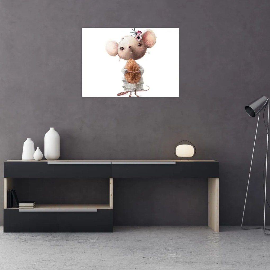 Obraz na szkle - Zwierzątko akwarelowe N⁰2 (70x50 cm)
