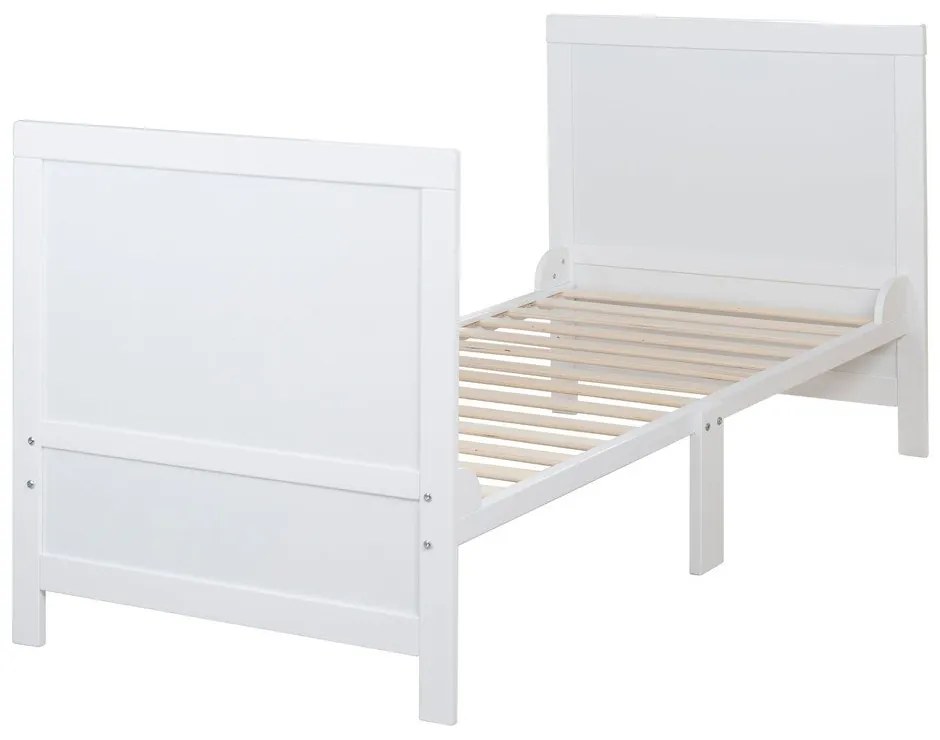 Białe łóżeczko z regulowaną wysokością 70x140 cm Easy Sleep – Roba