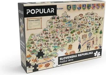 Popular Puzzle Mapa Słowacji, 160 elementów