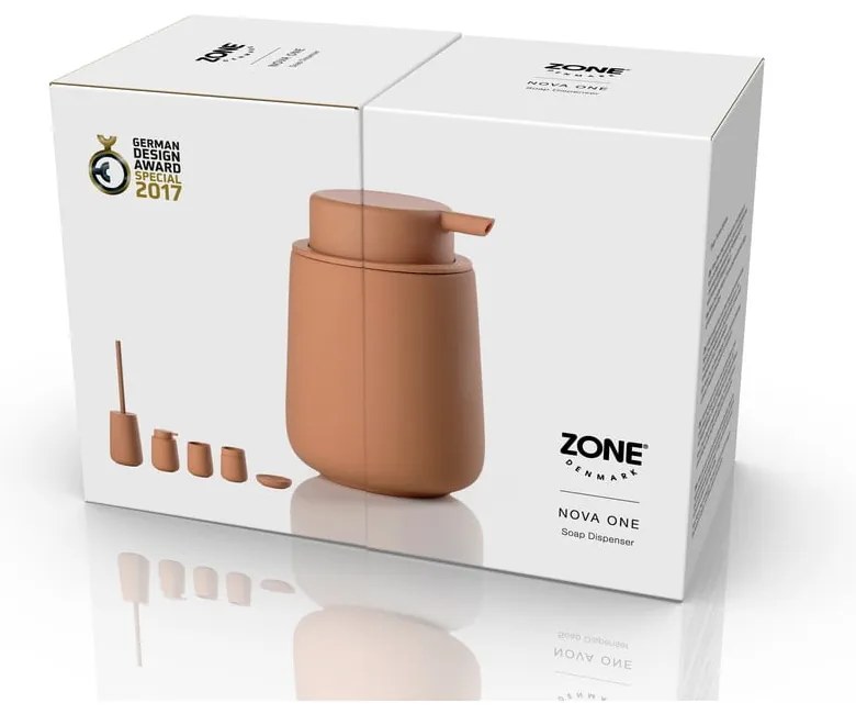 Pomarańczowy kamionkowy dozownik do mydła 250 ml Nova One – Zone