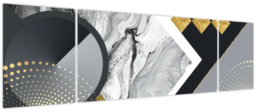 Obraz - Teksturowany kolaż (170x50 cm)