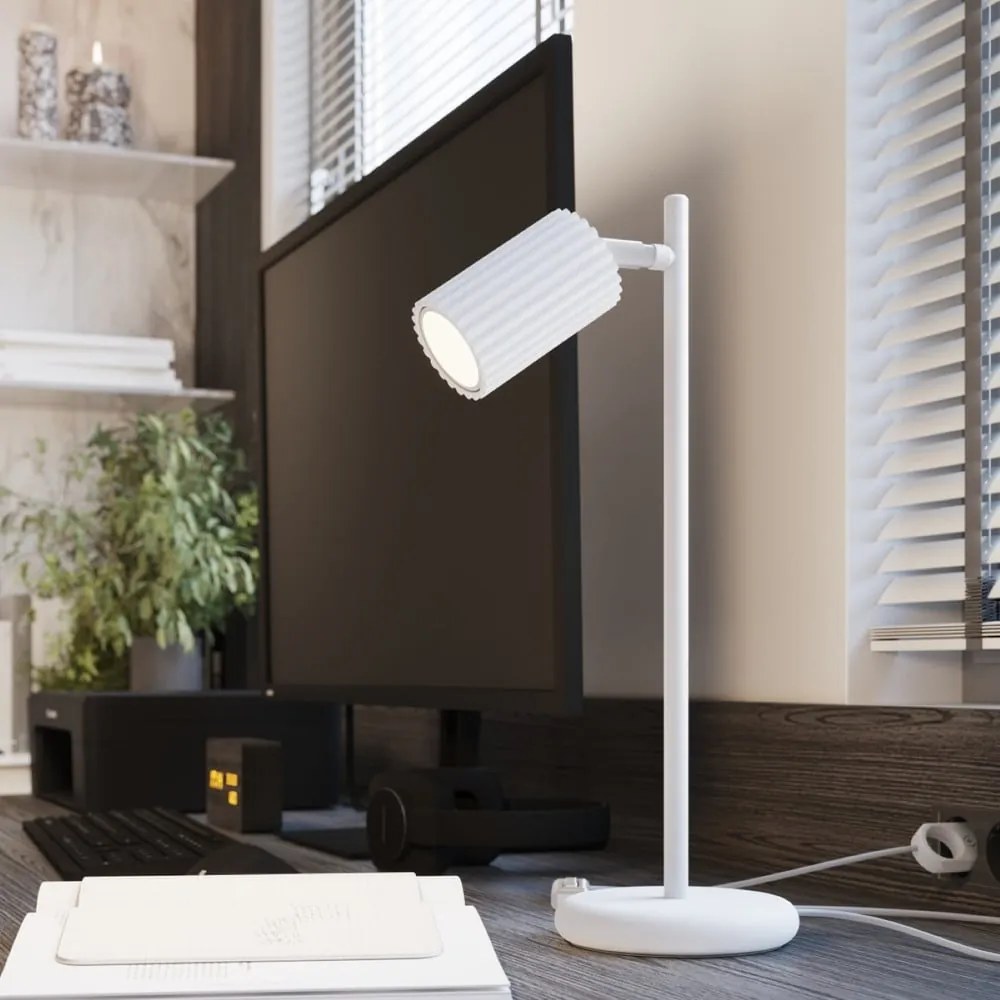 Biała lampa stołowa (wysokość 43 cm) Gleam – Nice Lamps