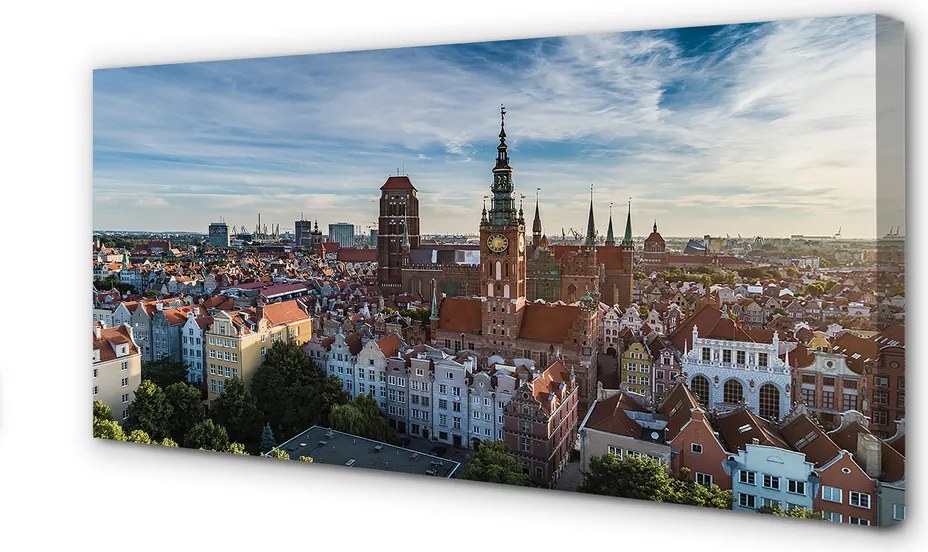 Zdjęcie na płótnie Panorama z Widokiem na Kościół Mariacki