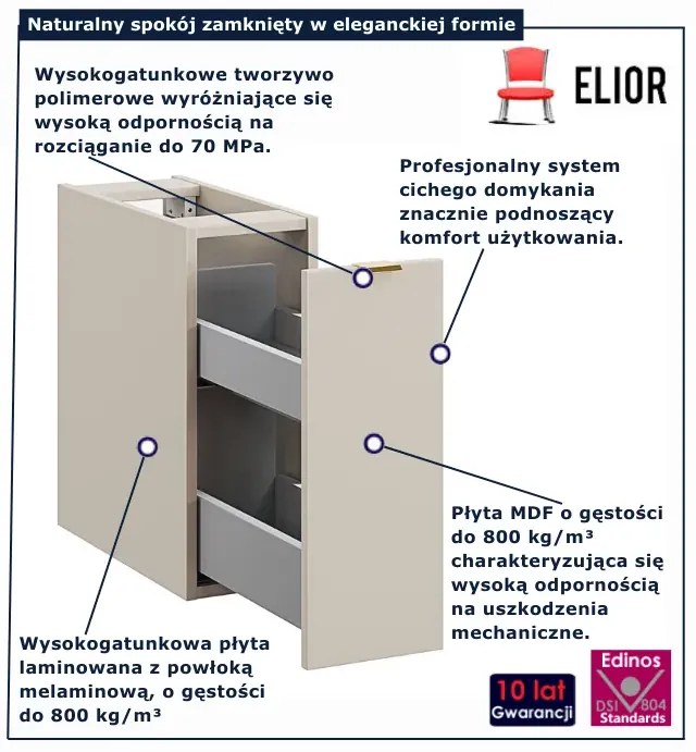 Kaszmirowa dolna szafka łazienkowa cargo N7-E84