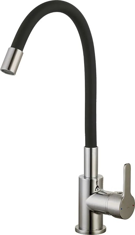 Bateria zlewozmywakowa ze stali nierdzewnej z elastycznym wężem z pamięcią kształtu - Essebagno