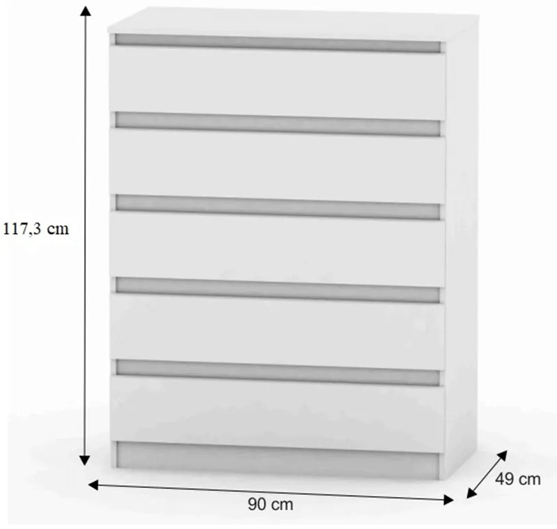 Komoda HANY NEW 005, biały