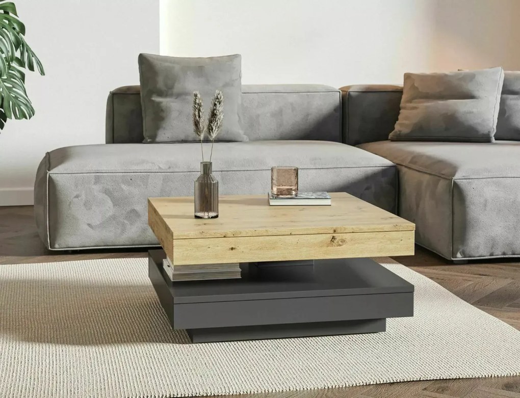 ŁAWA COTTO DĄB ARTISAN / ANTRACYT 67X67 SIGNAL